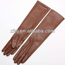 ZF100 dames de peau de mouton brun couleur long cuir oprea gants